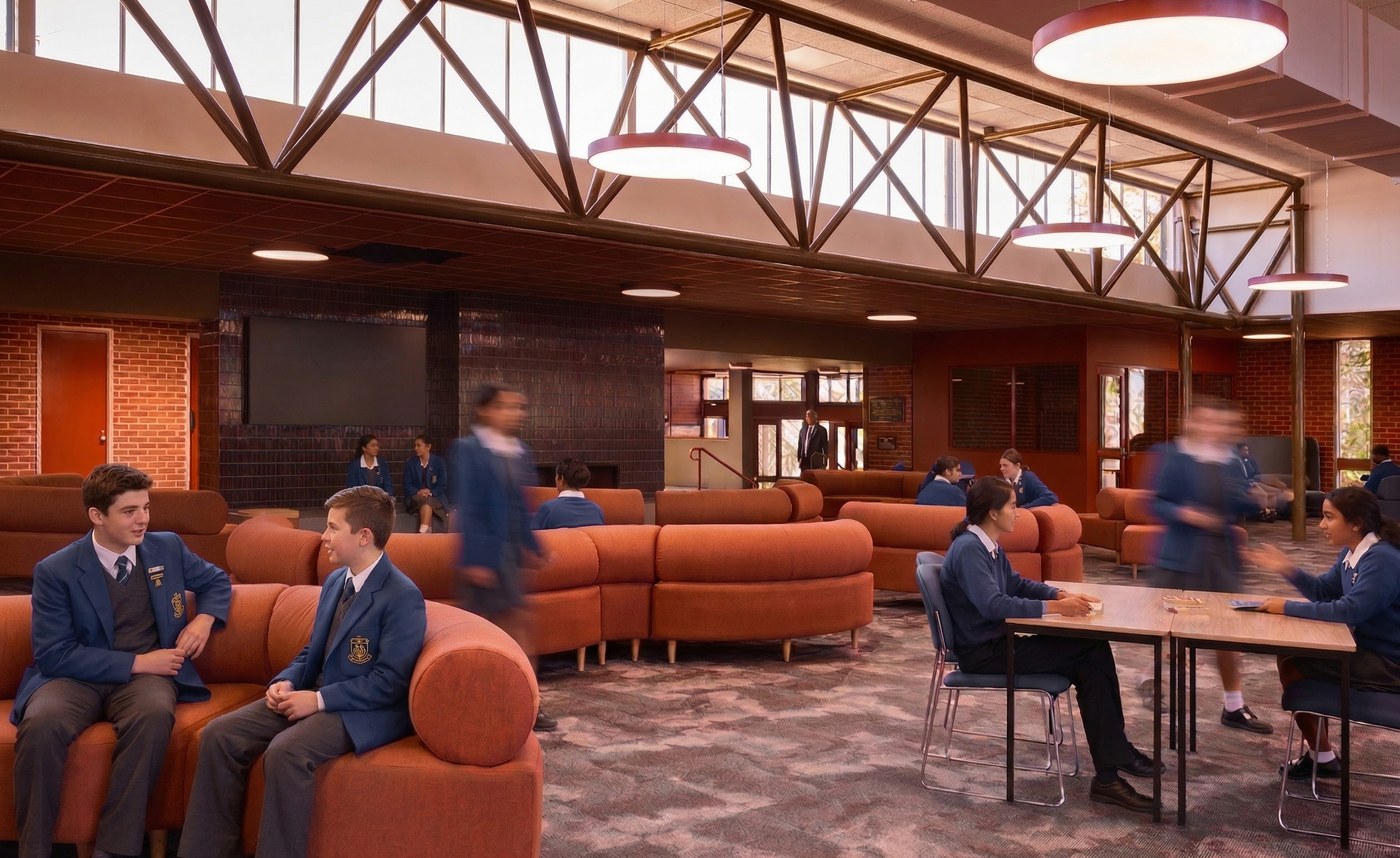 SMBG Contemporary Library — custom modular seating